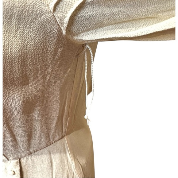 NWOT Reformation Adelia Crepe Ivory Embroidered Long Sleeve Maxi Dress Size 6 - Picture 6 of 13